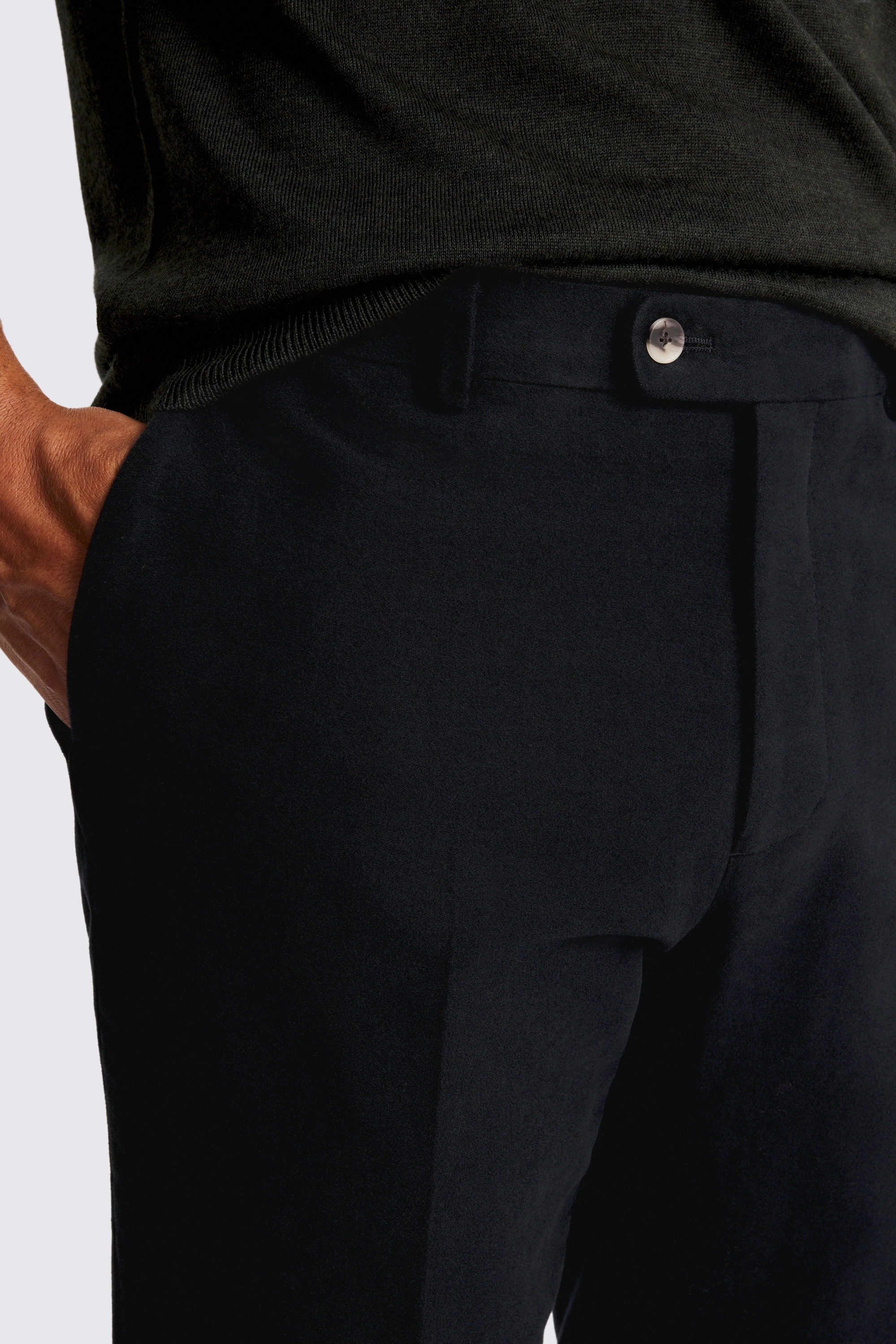 Navy Moleskin Trousers
